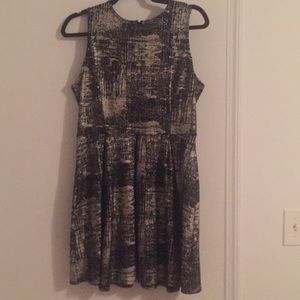 Fancy black and gold dress.